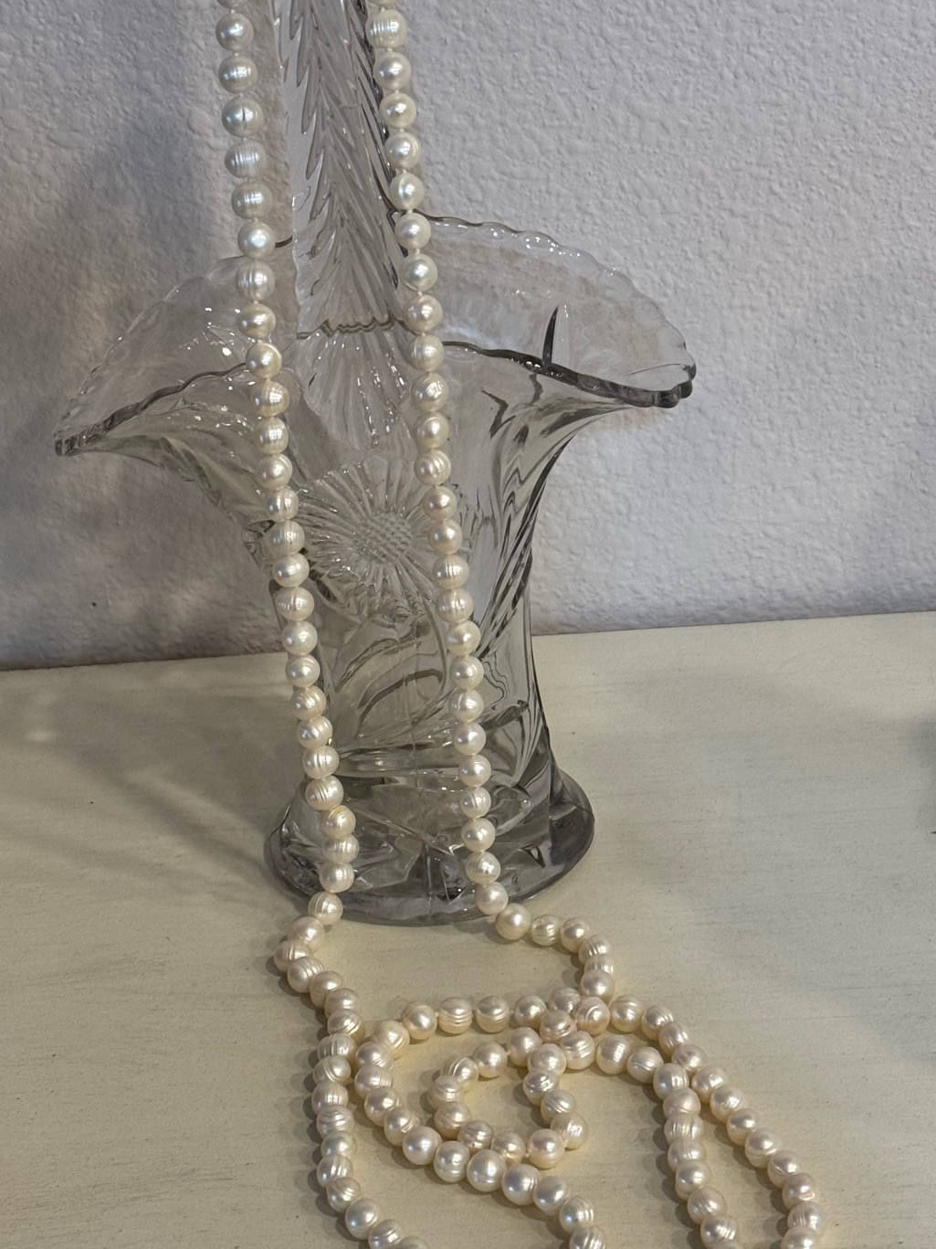 Vintage Cream Circled Baroque Freshwater Pearl Necklace